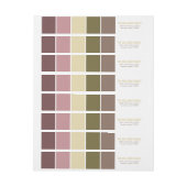 ピンクと茶色のモダンカラーブロック ラップアラウンドラベル (シート)