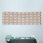 ピンクと茶色の可愛パターン(の模様が)あるらしい背景 横断幕 (トレードショー)