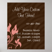 ピンクと茶色の渦巻き ポスター (正面)