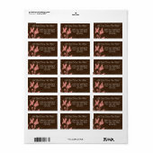 ピンクと茶色の渦巻き ラベル (フルシート)