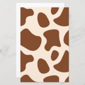 ピンクと茶色の牛のプリントスクラップブック紙 (正面/裏面)