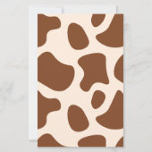 ピンクと茶色の牛のプリントスクラップブック紙 (正面)