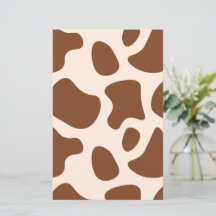 ピンクと茶色の牛のプリントスクラップブック紙