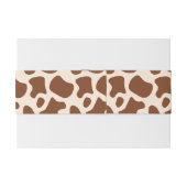 ピンクと茶色の牛のプリント 招待状ベリーバンド (裏面例)