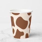 ピンクと茶色の牛のプリント 紙コップ (裏面)