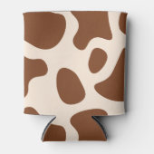 ピンクと茶色の牛のプリント 缶クーラー (正面)