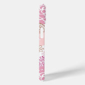 ピンクと茶色の花の模様 Case-Mate iPhoneケース (裏面 / 右)