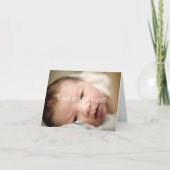 ピンクと茶色の象の女の子の写真ノート ノートカード (裏面)