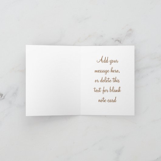 ピンクと茶色の赤ちゃんシャワーありがとう サンキューカード (内部)