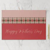 ピンクと茶色の赤の紙ランチョンマット ペーパーパッド (インサイチュ)