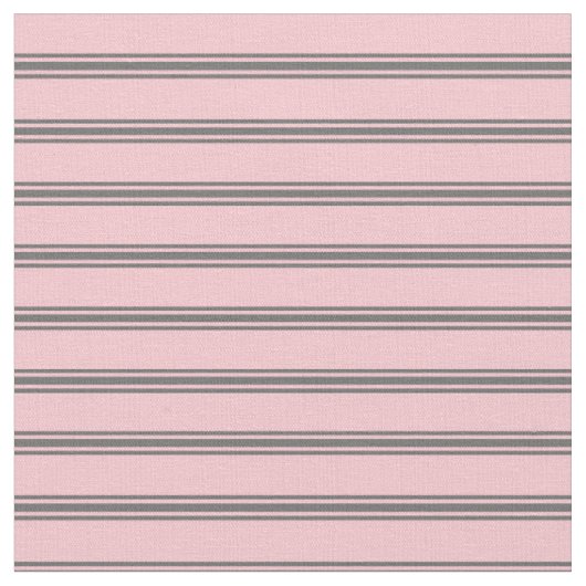 ピンクと薄暗いグレーの線のパターン ファブリック (クローズアップ)