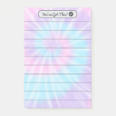 ピンクと薄紫のネクタイ染めポストイットノート ポストイット (正面)