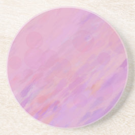 ピンクと薄紫抽象芸術 コースター