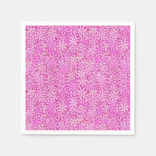 ピンクと蘭の花、蘭の背景 スタンダードカクテルナプキン (正面)