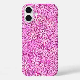 ピンクと蘭の花、蘭の背景 iPhone 16 PLUSケース