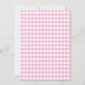 ピンクと赤いちごデイジーベリーファースト誕生日 招待状 (裏面)