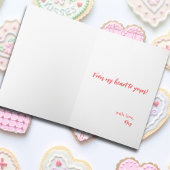 ピンクと赤いハートと弓バレンタインデーのカード カード