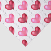 ピンクと赤いハートのバレンタインデーの愛 薄葉紙 (詳細)