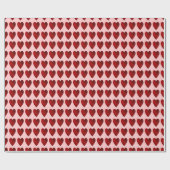 ピンクと赤いハートのバレンタインデー ラッピングペーパー (フラット)