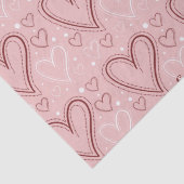 ピンクと赤いハートのパターンスバレンタインデー 薄葉紙 (詳細)