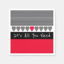 ピンクと赤いハートアクセント