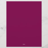 ピンクと赤いハートオンブルーバレンタインデンス レターヘッド (裏面)