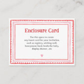 ピンクと赤いハートカスタム編集可能 エンクロージャーカード (正面)