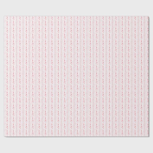 ピンクと赤いハートバレンタインデーの贈り物 ラッピングペーパー (フラット)