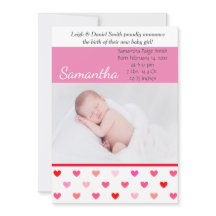 ピンクと赤いハートバレンタインデー誕生