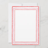 ピンクと赤いハート赤ちゃんシャワー財布ゲームカード 招待状 (裏面)