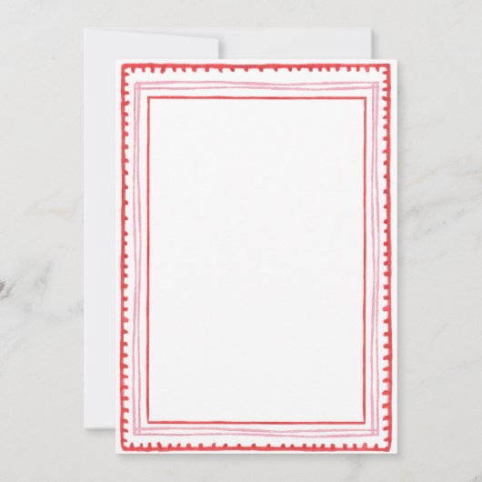 ピンクと赤いハート赤ちゃんシャワー財布ゲームカード 招待状 (裏面)