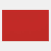 ピンクと赤いハート(バレンタインレッド付き無地の) ラッピングペーパーシート (正面3)