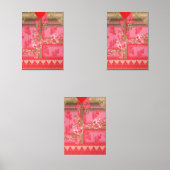 ピンクと赤い金ゴールドの背景のデザイン (正面)