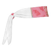 ピンクと赤い金ゴールドの背景のデザイン タイヘッドバンド (回転270)