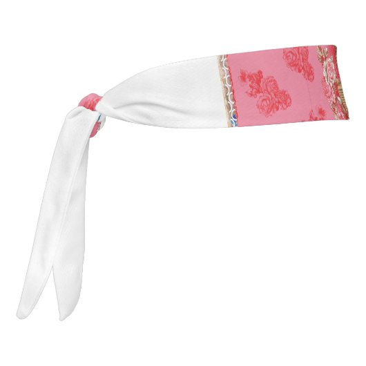 ピンクと赤い金ゴールドの背景のデザイン タイヘッドバンド (回転270)