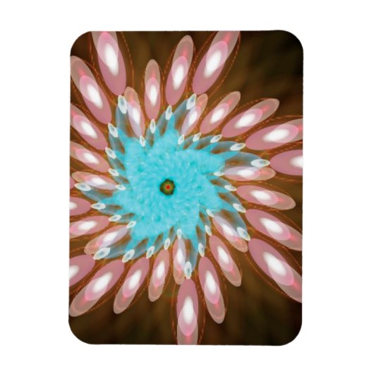 ピンクと赤ちゃんの青が渦巻き制御不能 マグネット (縦)