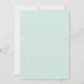 ピンクと赤ちゃんブルーのブライダルシャワー 招待状 (裏面)