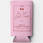 ピンクと赤のさくらんぼバチェロレッテウィークエンドミニ スリム缶クーラー