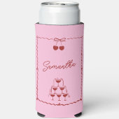 ピンクと赤のさくらんぼバチェロレッテウィークエンドミニ スリム缶クーラー