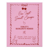 ピンクと赤のさくらんぼバチェロレッテ週末 ポスター (正面)