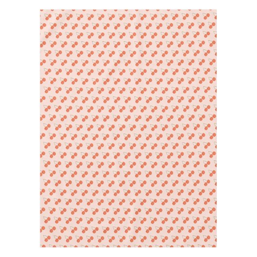 ピンクと赤のさくらんぼ  テーブルクロス (正面)