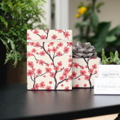 ピンクと赤のさくらんぼ ラッピングペーパー