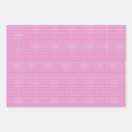 ピンクと赤のふるい足包装紙。 ラッピングペーパーシート (正面)