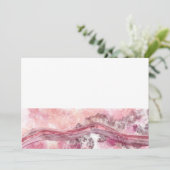 ピンクと赤のアルコールインク シーズンカード (スタンド正面)