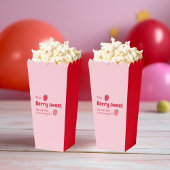 「ピンクと赤のイチゴの誕生日パーティー フェイバーボックス