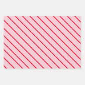 ピンクと赤のイチゴ誕生日 ラッピングペーパーシート (正面2)