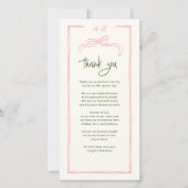 ピンクと赤のカラフルありが結婚とうございます座席表 サンキューカード (正面)