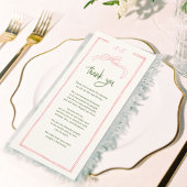 ピンクと赤のカラフルありが結婚とうございます座席表 サンキューカード