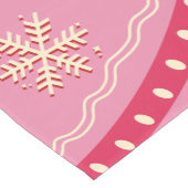 ピンクと赤のクリスマスボードブル ショートテーブルランナー (コーナー)