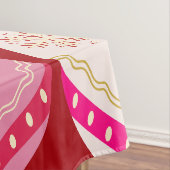 ピンクと赤のクリスマスボードブル テーブルクロス (インサイチュ)